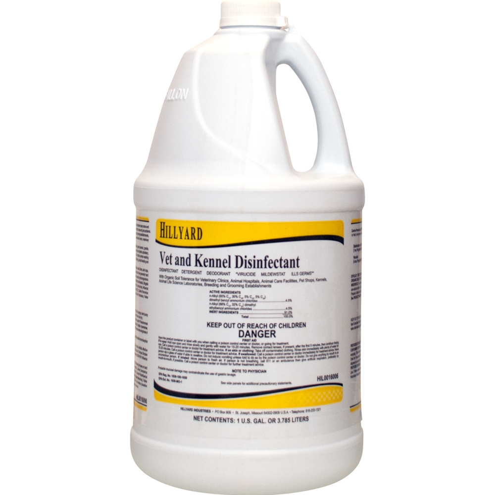 Hillyard, Vet and Kennel Disinfectant, HIL0016006, sold as 1 gallon,  4 gal per case