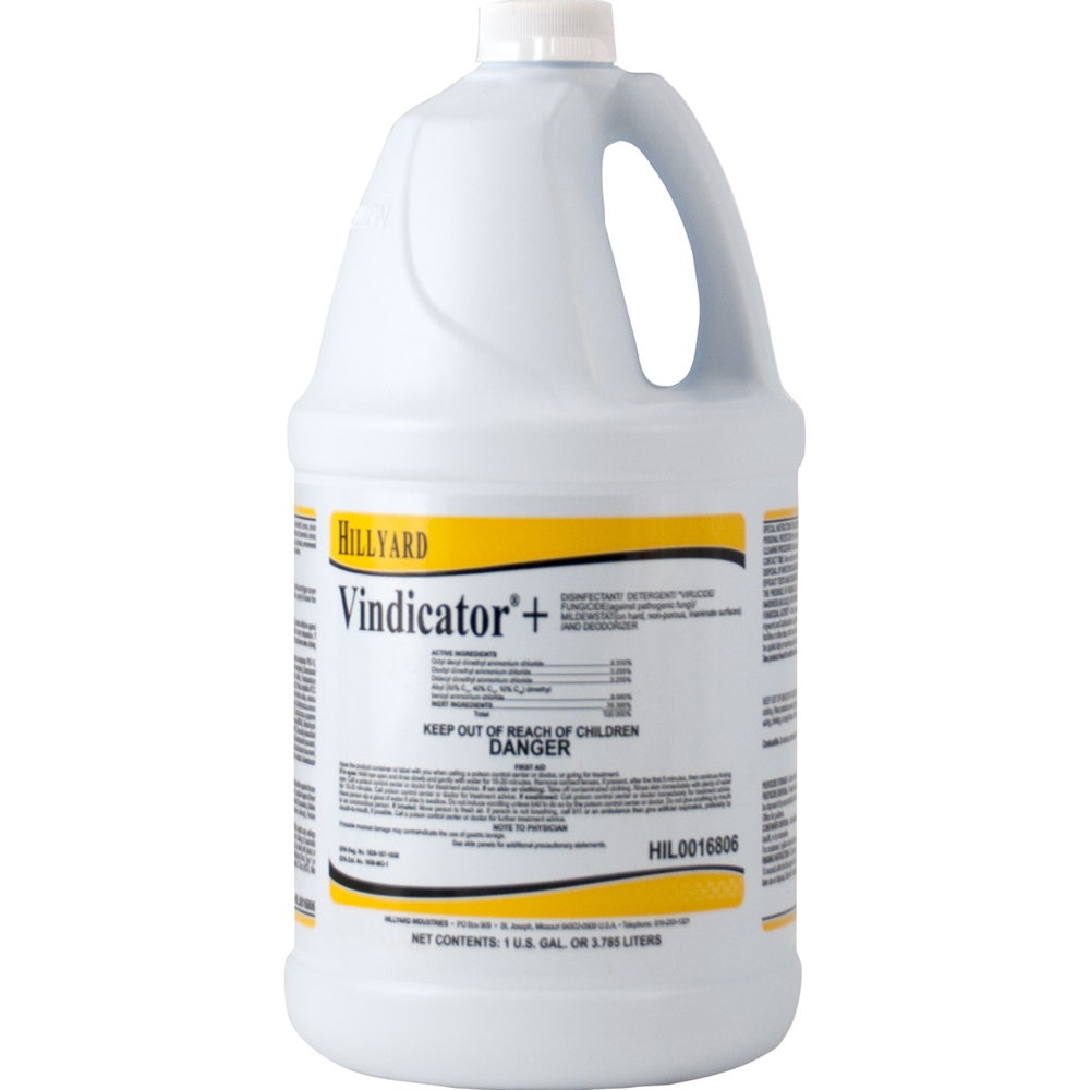 Hillyard, Vindicator Plus Disinfectant, Concentrate, HIL0016806, 4 gallons per case, sold as 1 gallon