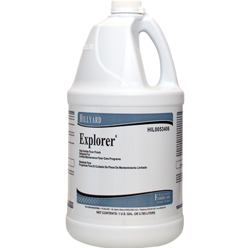 Hillyard, Explorer High Solids Floor Finish, ready to use gallon, HIL0053406, sold as 1 gallon, 4 gallons per case