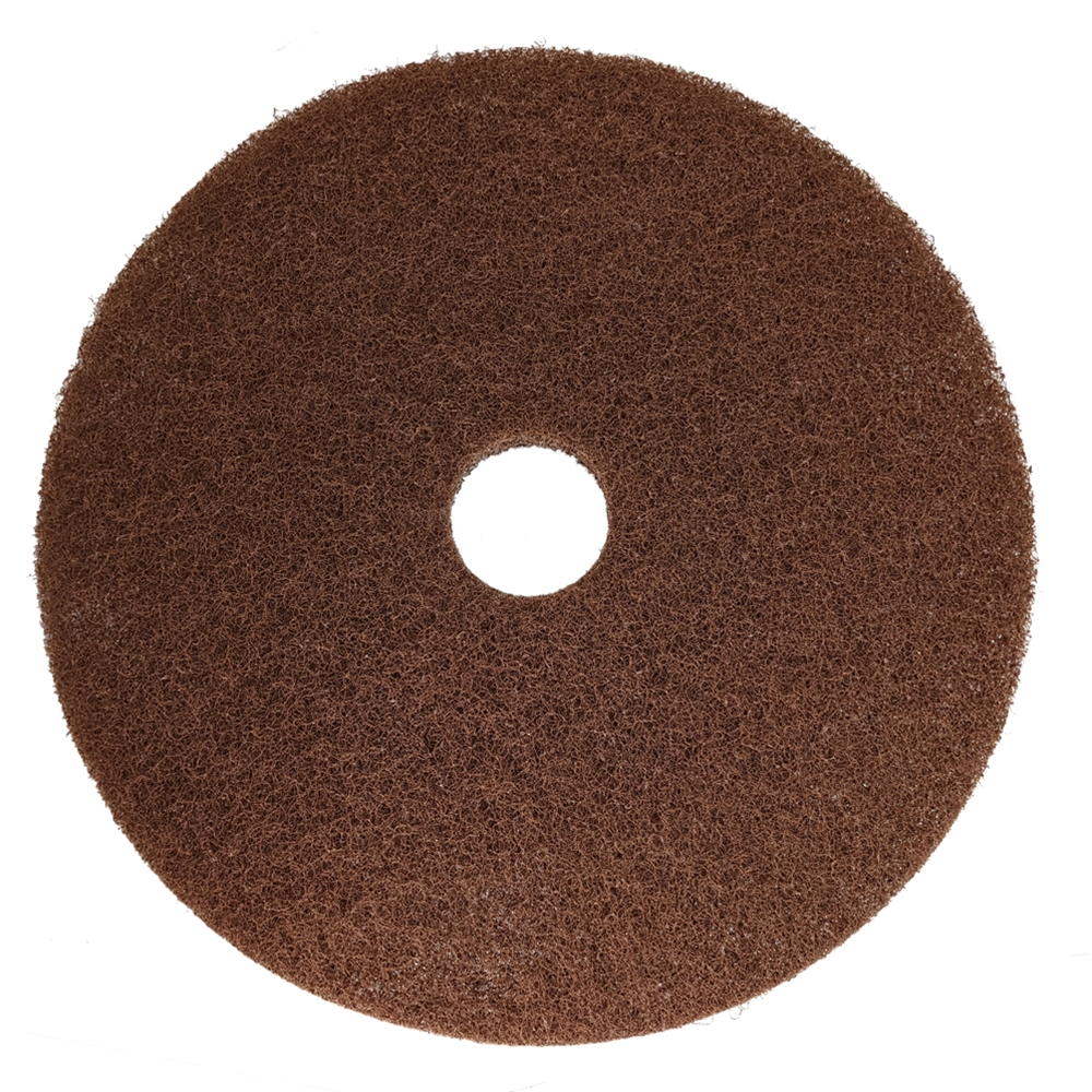 Hillyard, Brown Strip Pad, Round, 20 Inch, HIL42420