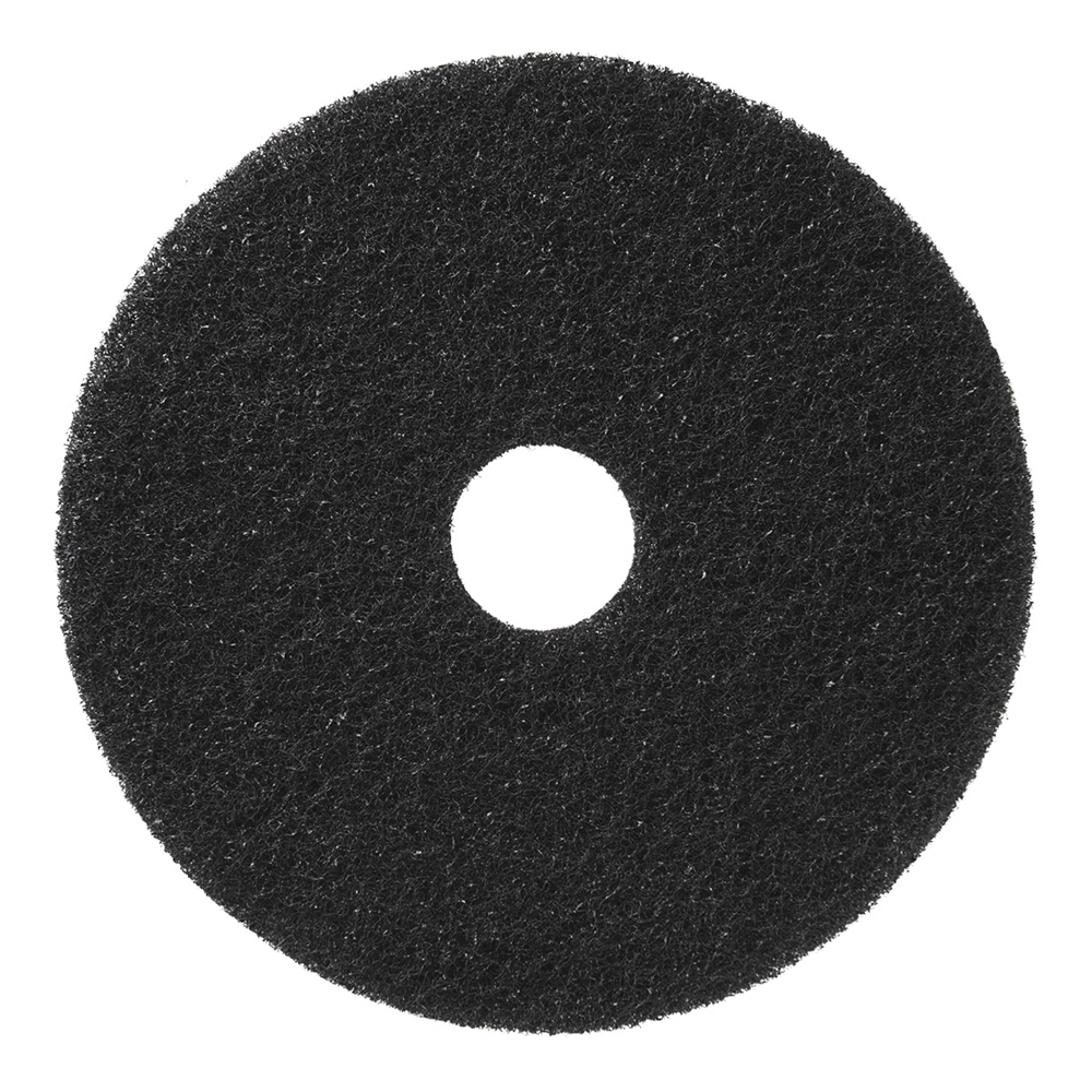 Hillyard, Black Strip Pad, Round, 13 inch, HIL42713