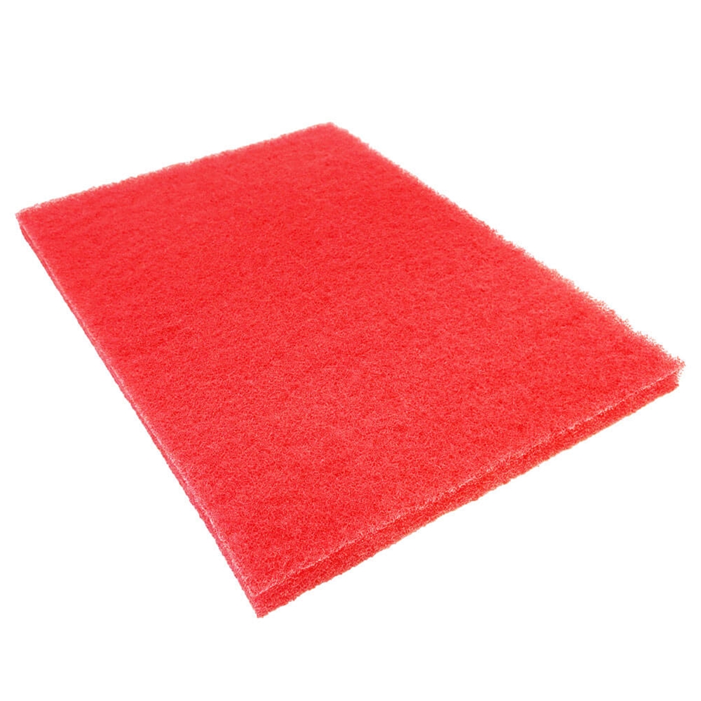 Hillyard, Trident, Rectangle Floor Pad, 14"x20", Red, each