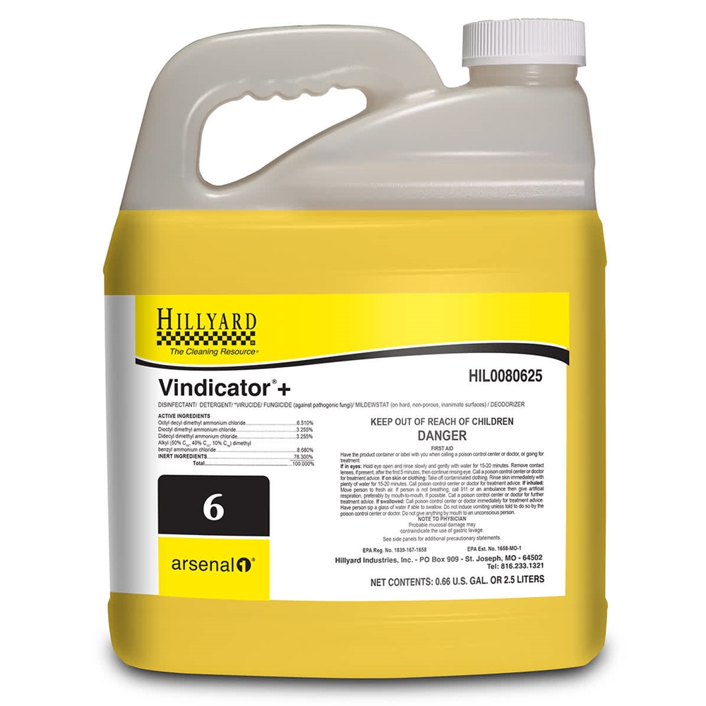Hillyard, Arsenal One, Vindicator+ Disinfectant Cleaner #6, 2.5 L, each