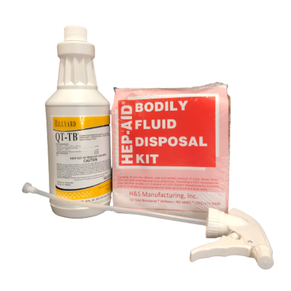 Hillyard, Bodily Fluid Disposal Kit, bloodborne pathogen clean up products, HIL0018204, sold as 1 kit