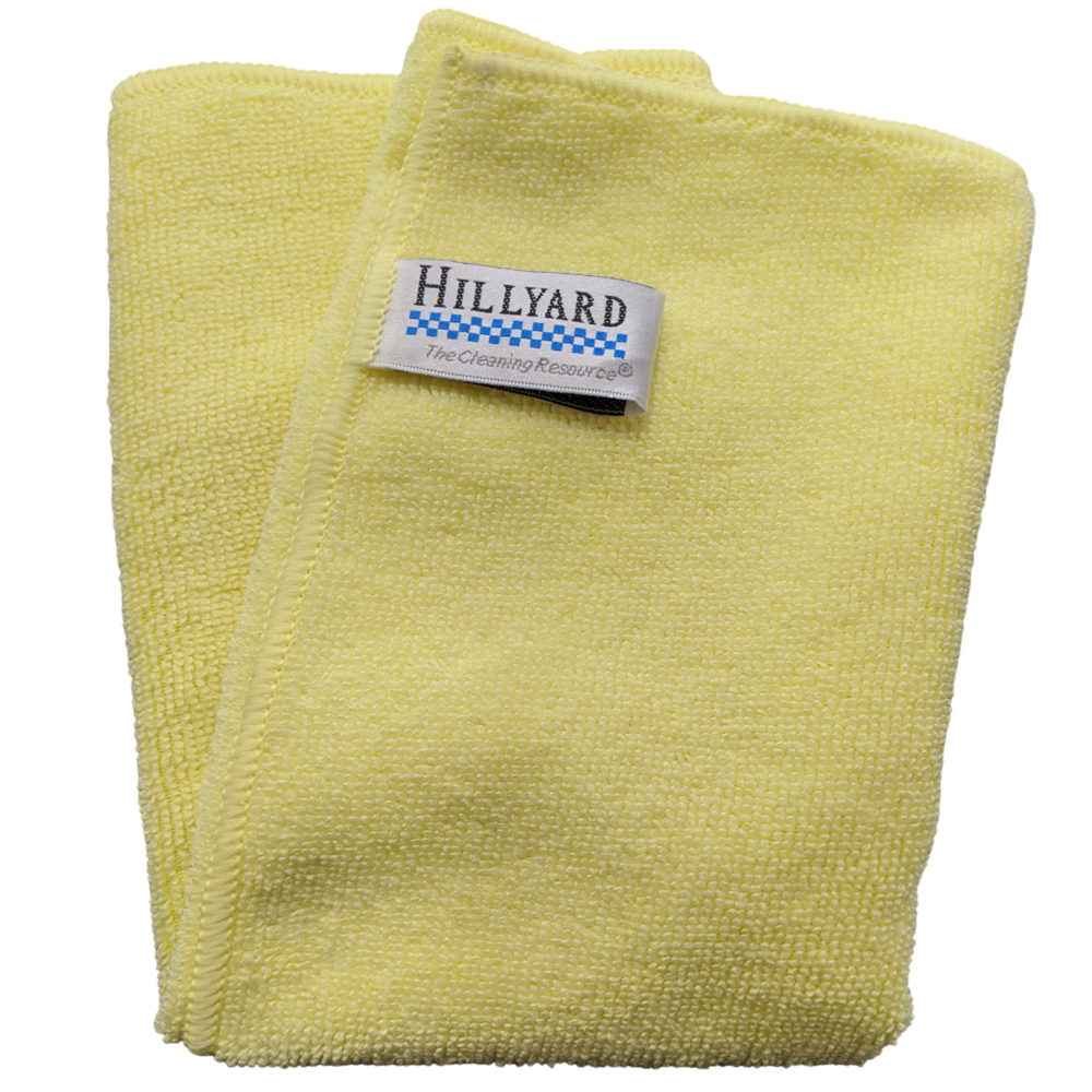 Hillyard, Trident Heavy Duty Microfiber Cloth, 12 x 12 inch, Yellow, HIL20031, sold as each