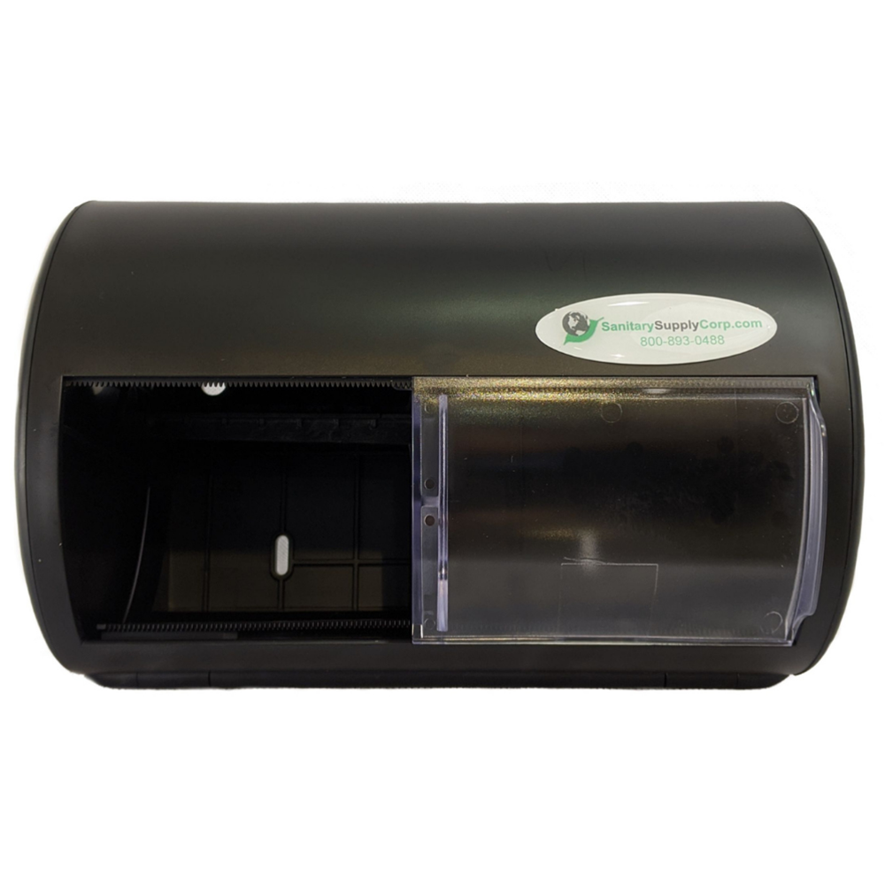 Marcal, Transcend, Mini Twin Toilet Paper Dispenser, SmartCore, Black, Each