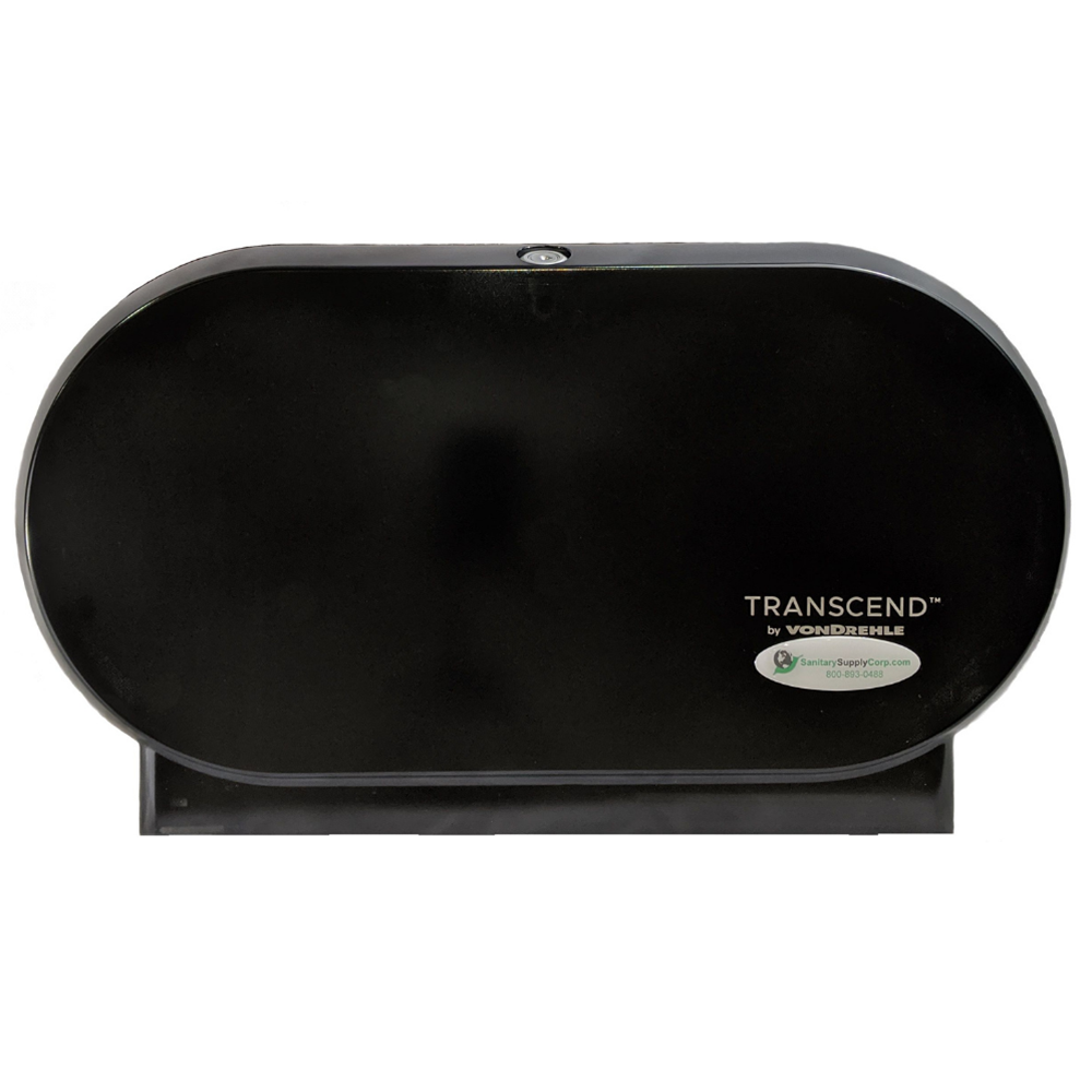 Marcal, Transcend, Mini Twin Toilet Paper Dispenser, SmartCore, Black, Each
