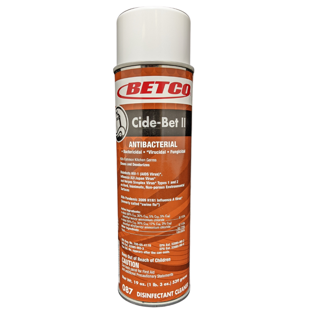 Betco, Cide-Bet II, Aerosal Disinfectant, 19 oz Ready To Use Aerosol, 0872300, 12 cans per case, sold as 1 can