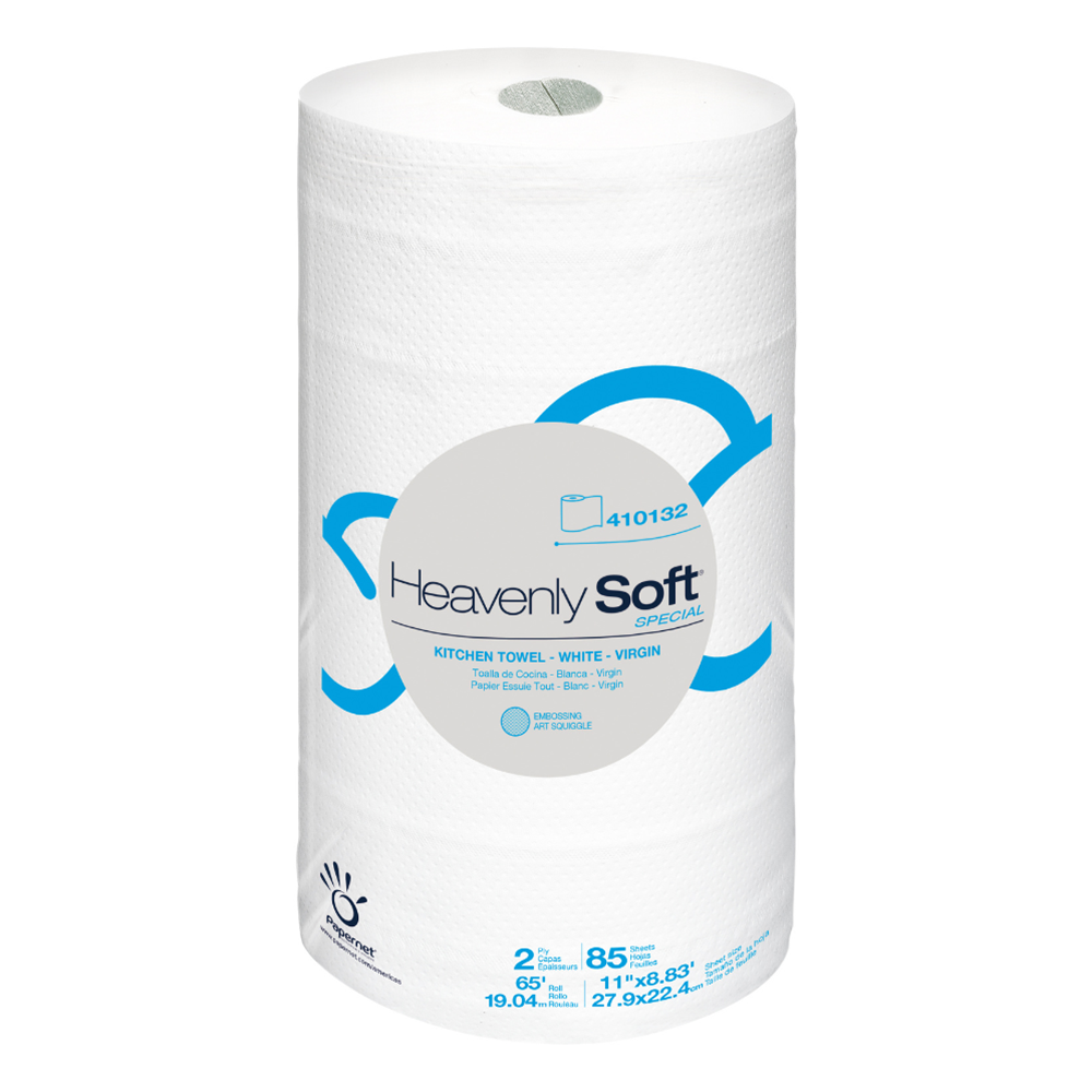 Heavenly Soft Kitchen Roll Paper Towel, 85 Sheets per roll, 30 Rolls Per Case, 410132
