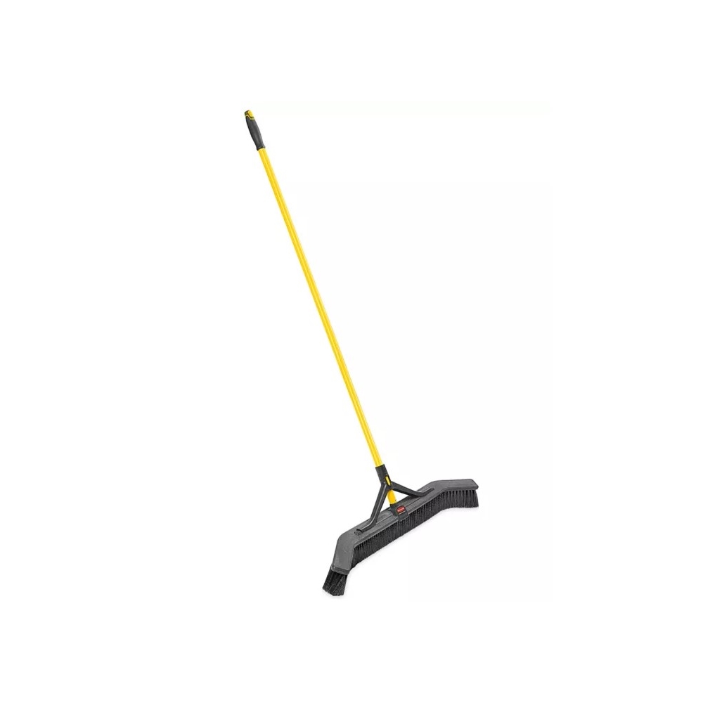 RUBBERMAID COMMERCIAL PROD., Maximizer Push-to-Center Broom, 36", Polypropylene Bristles, Yellow/Black, sold as each