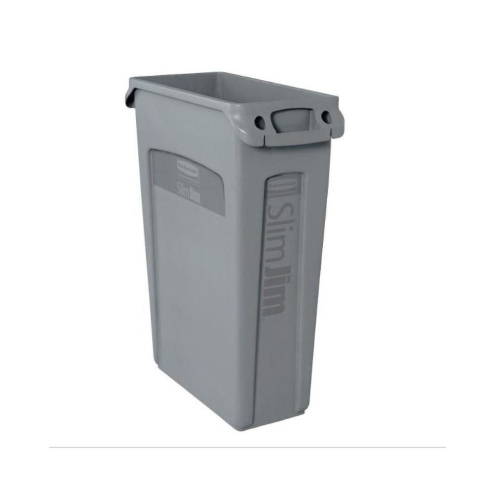 Rubbermaid, Slim Jim Waste Container, 23 gallon, gray, RUB3540GRA