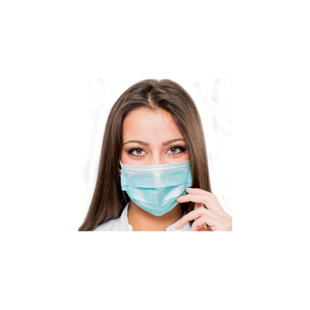 Hospeco, Adenna Earloop Face Masks, Blue