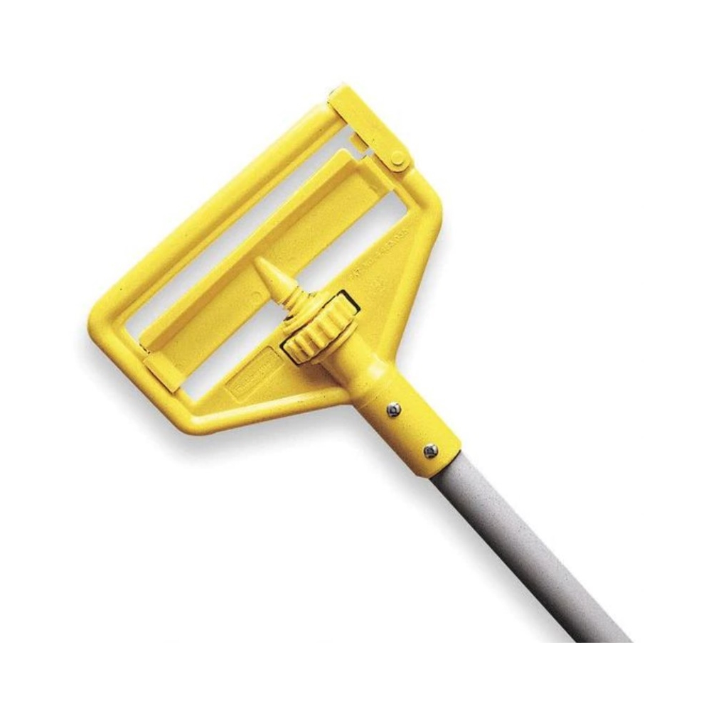 Rubbermaid Commercial H146 60 Invader® Side Gate Wet Mop Handle w/ Large  Yellow Plastic Head & Gray Fiberglass Handle