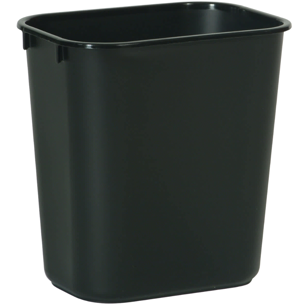 Rubbermaid, Small Wastebasket, 13.625 quart, Black, RUB2955, 12 per case, sold as each