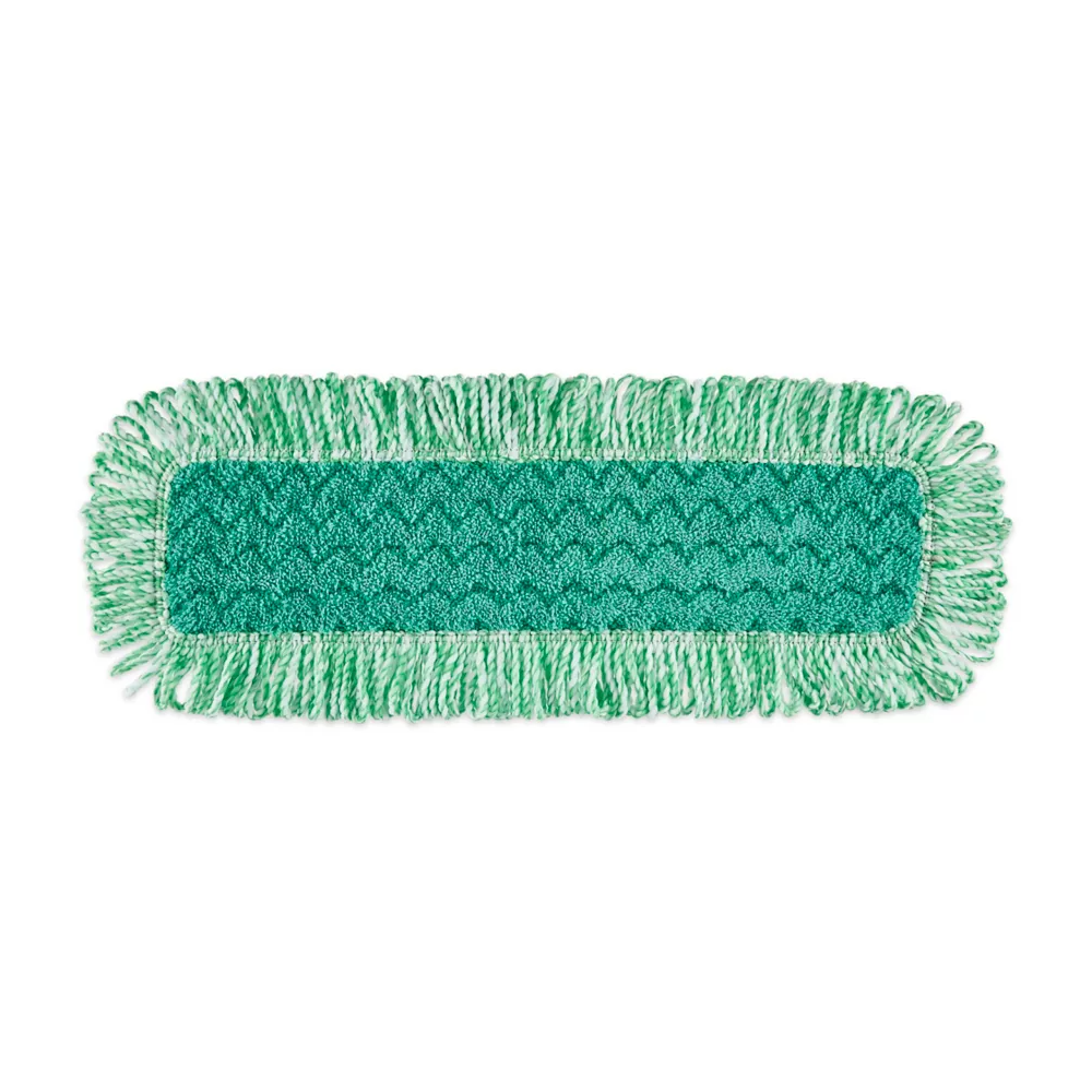 Rubbermaid, HYGEN Microfiber Dust Mop with Fringe, Green,  24 inch, RUBQ426GR, Sold as each.