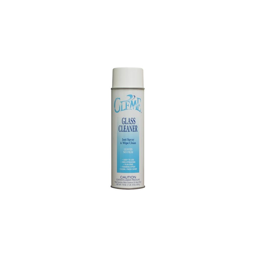 Claire, Gleme Glass Cleaner, Ready to Use Aerosol, 19 oz can, CLR050, 12 cans per case, sold as 1 each