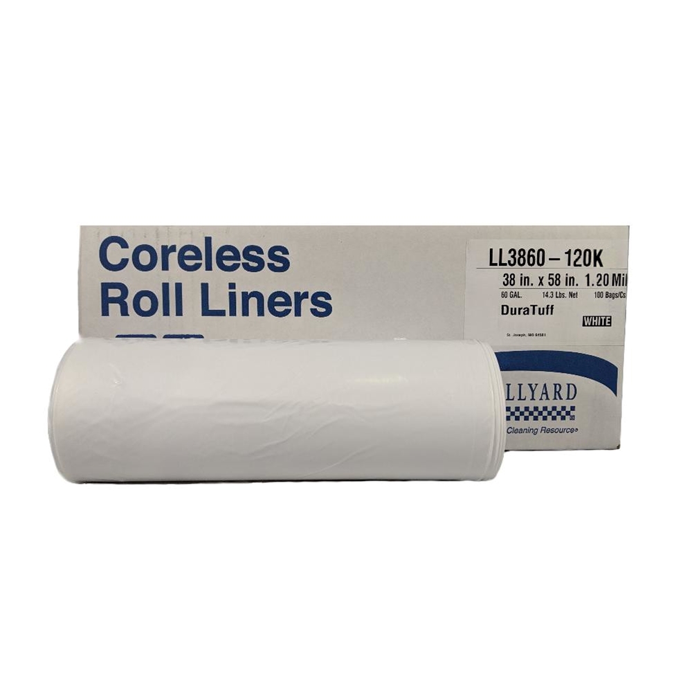 38 x 58 Emerald Clear Trash Can Liners, 55 Gal