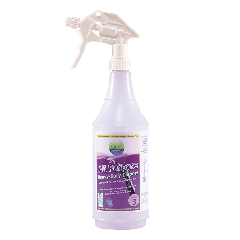 Aqua ChemPacs, Spray Bottle for All-Purpose Heavy Duty Cleaner 3