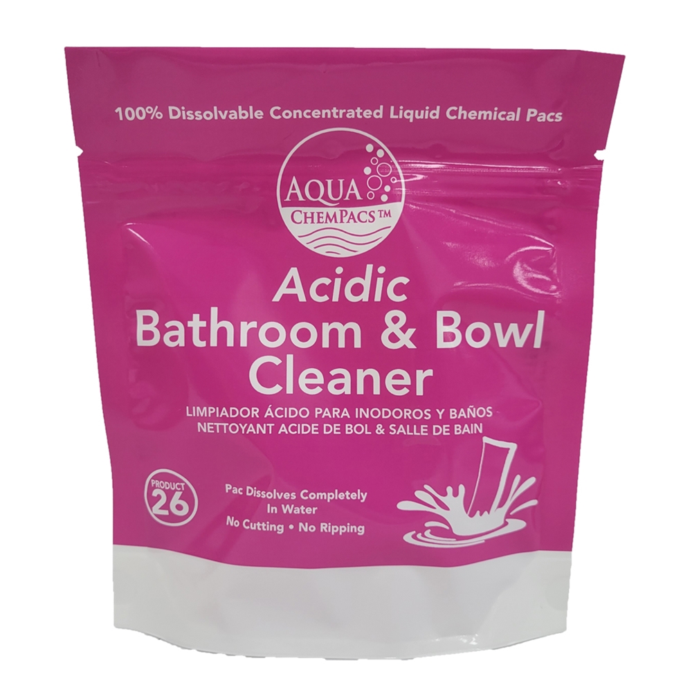 Aqua ChemPacs, Acidic Bathroom & Bowl Cleaner 26, 4-2355, Package of 40 Packets.