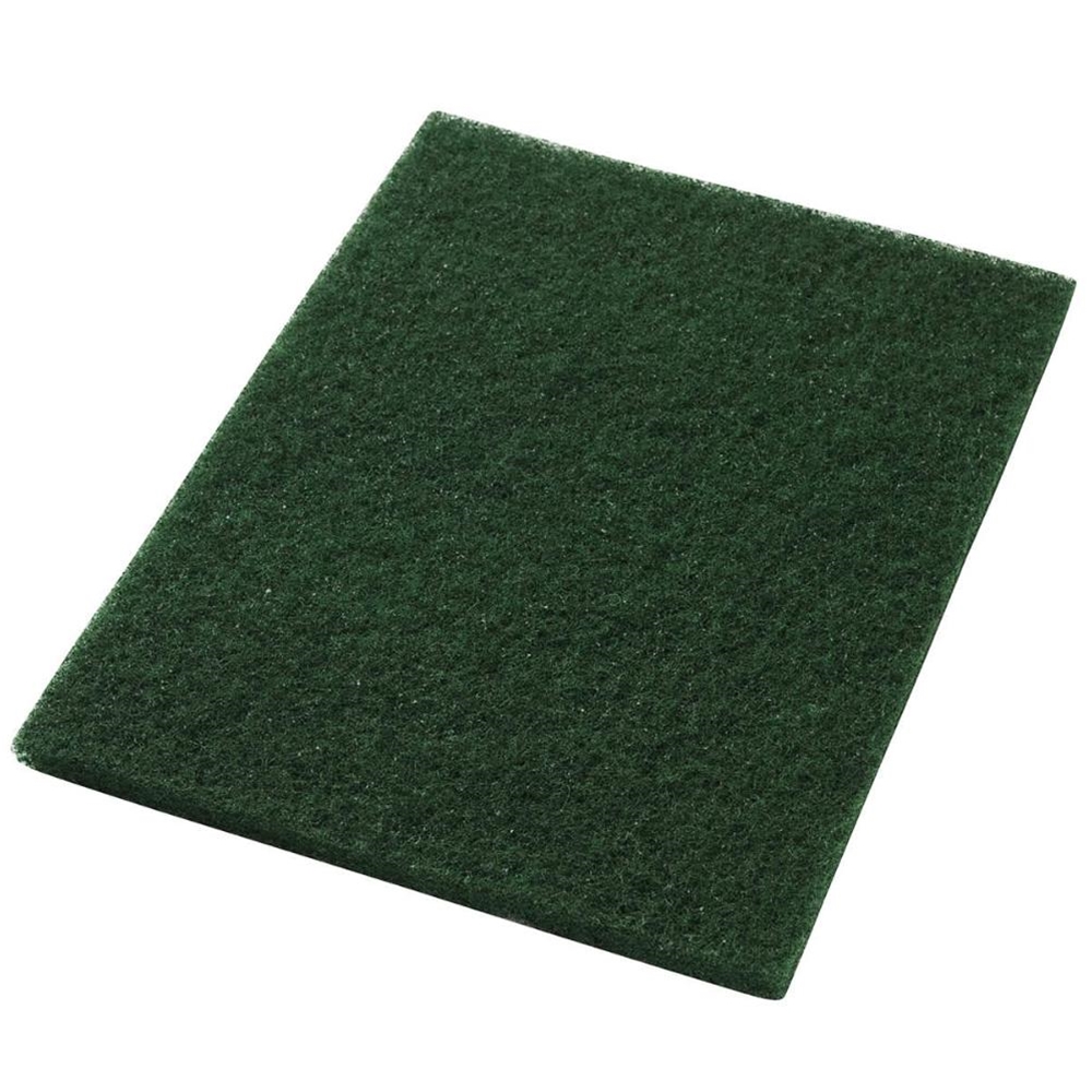 Americo, Scrub, Rectangle Floor Pad, 14"x28", Green, each