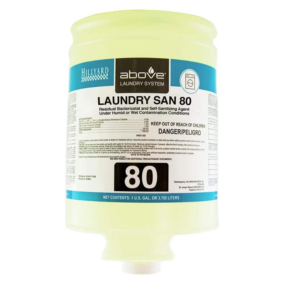 Hillyard, Above, Laundry San #80, 1 Gal, each