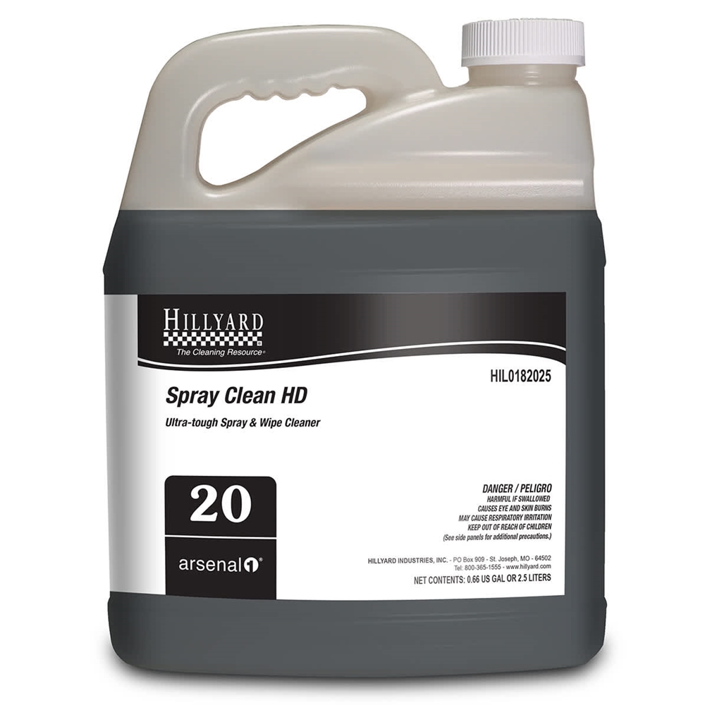 Hillyard, Arsenal One, Spray Clean HD Mutlti Purpsose Cleaner #20, 2.5 L, each