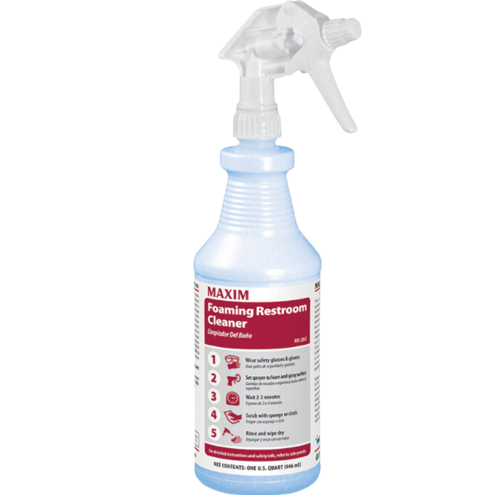 Midlab Maxim, Foaming Restroom Cleaner, RTU Quart