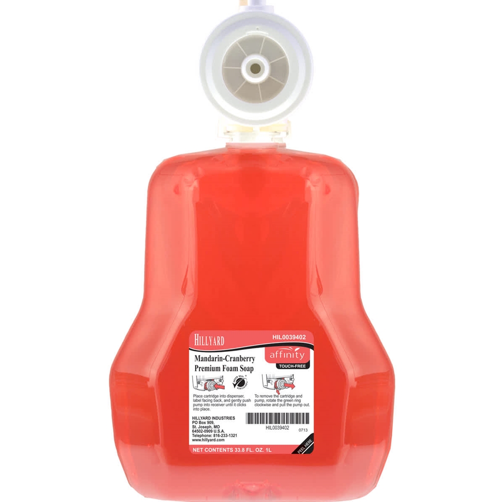 Hillyard, Affinity, Mandarin Cranberry Foam Soap, 1000ML, Cranberry, case