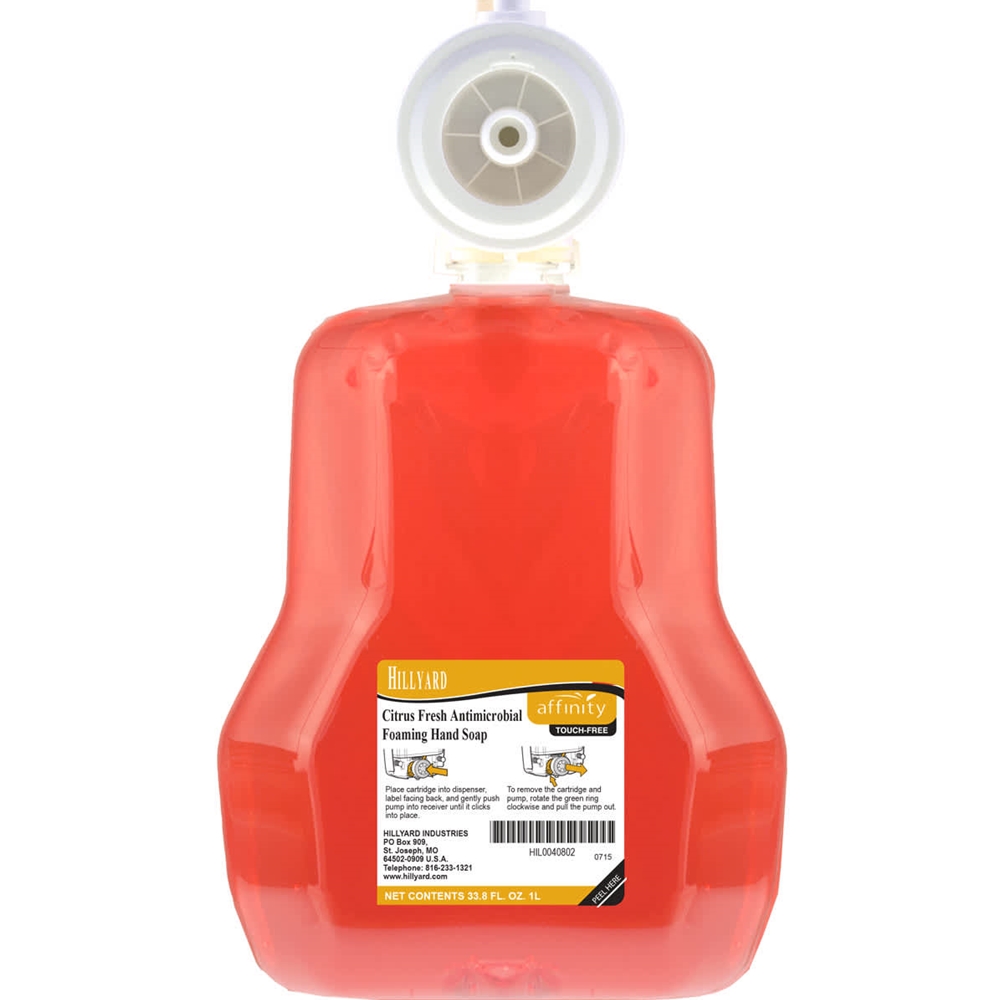 Hillyard, Affinity, Citrus Antimicrobial Foam Soap, 1000 ML, Citrus, case