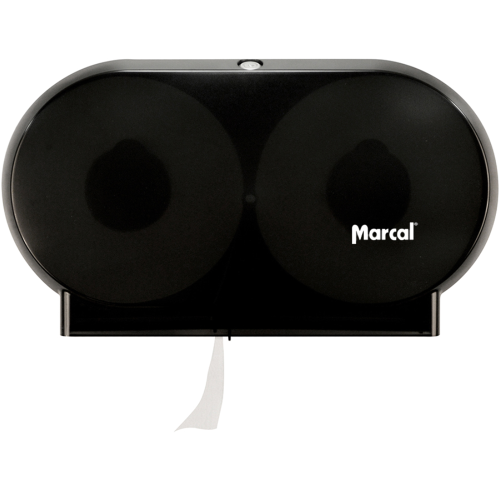 Marcal, Universal, Twin Jumbo Jr Toilet Paper Dispenser, Black, Each