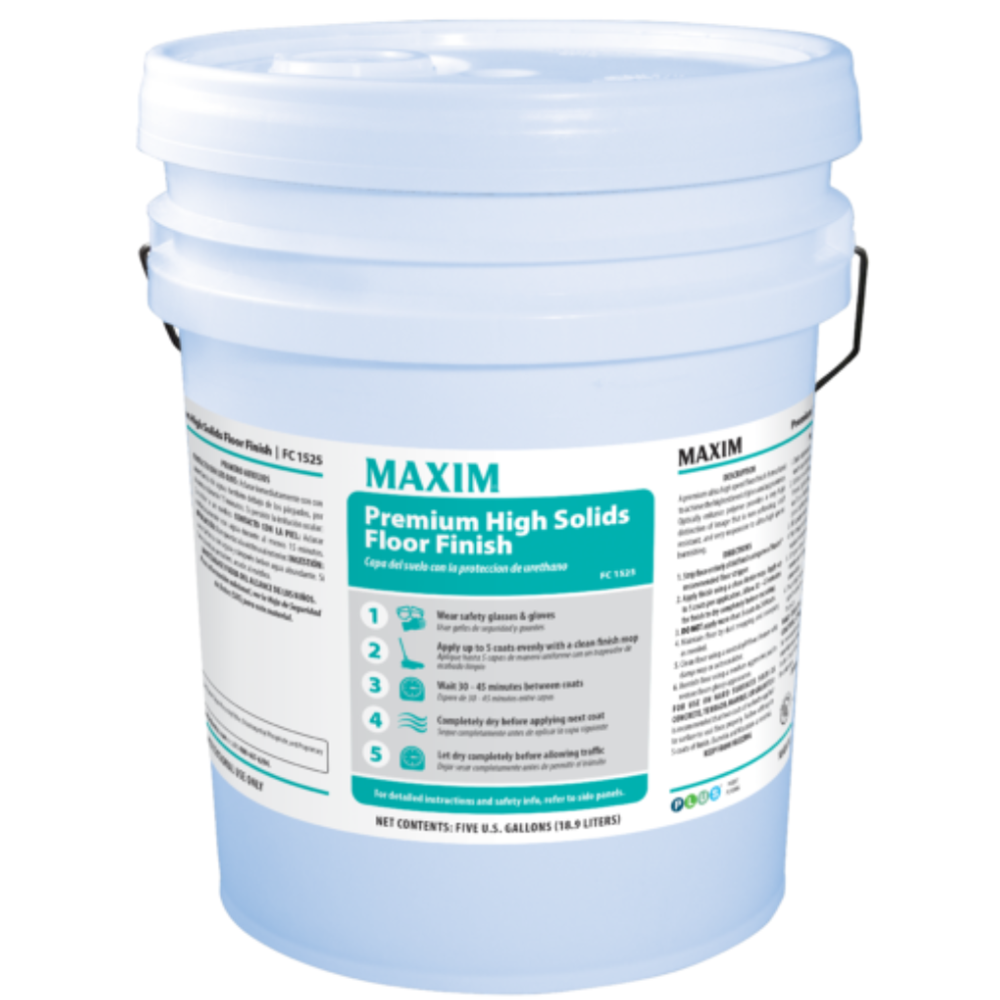Midlab, Ready To Use, Premium High Solids Floor Finish, 5 Gal Pail, Each