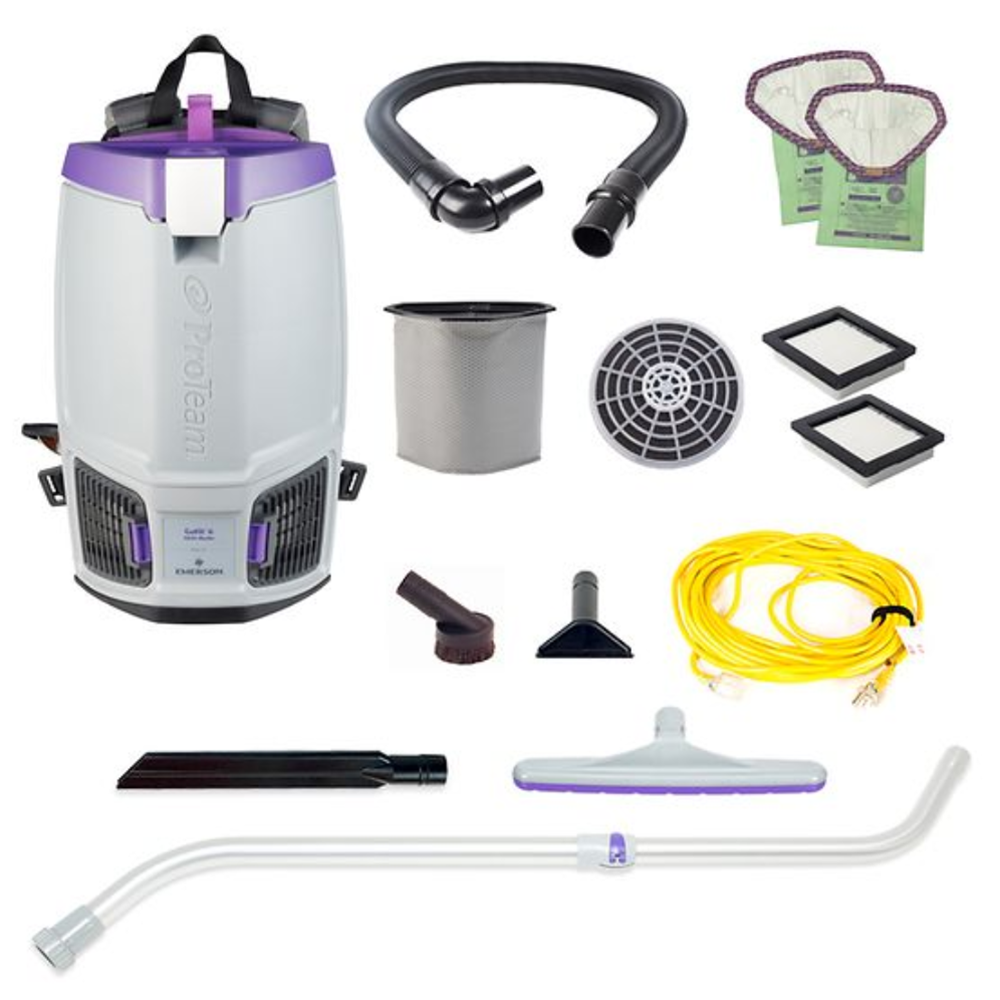 ProTeam, GoFit 6, Backpack Vacuum, 107696, 6 Qt, Each