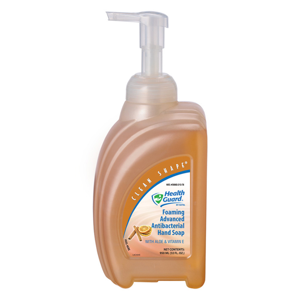 Kutol, Clean Shape, Foaming Advanced Antibacterial Soap, 950 mL, Citrus, Case