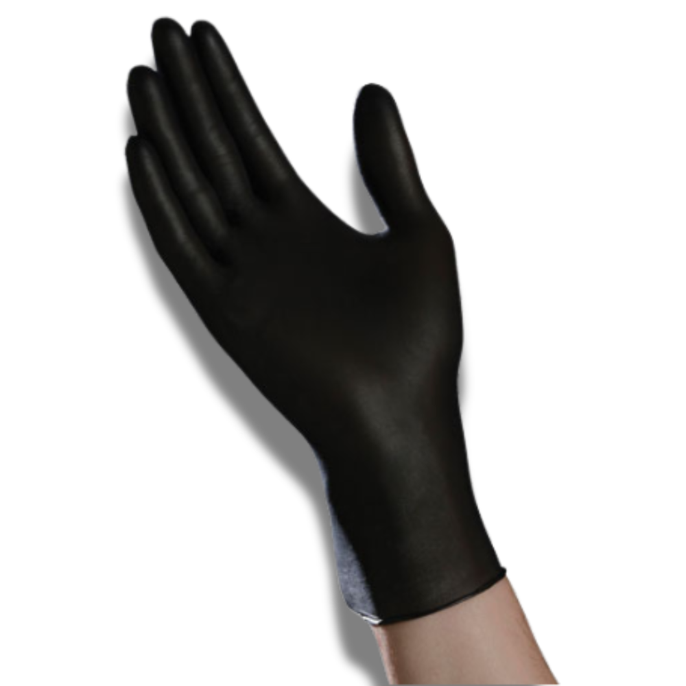 Tradex, Exam, Gloves, Nitrile, Small, 4 Mil, Black, 1 Box