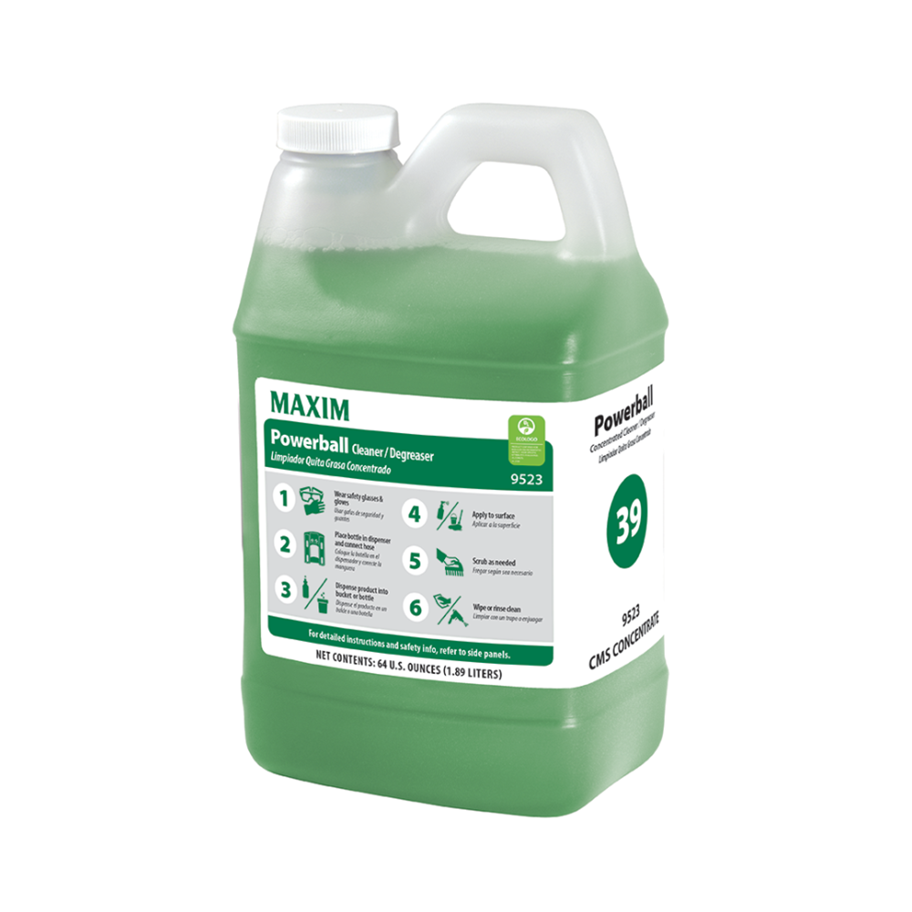 Midlab Maxim, CMS, Powerball Cleaner & Degreaser #39, 64 oz Bottle