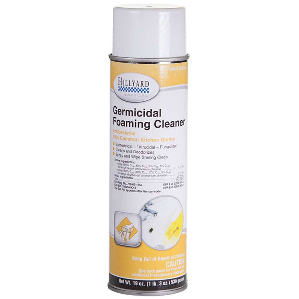 Hillyard, Germicidal Foaming Cleaner, ready to use 20 oz aerosol can