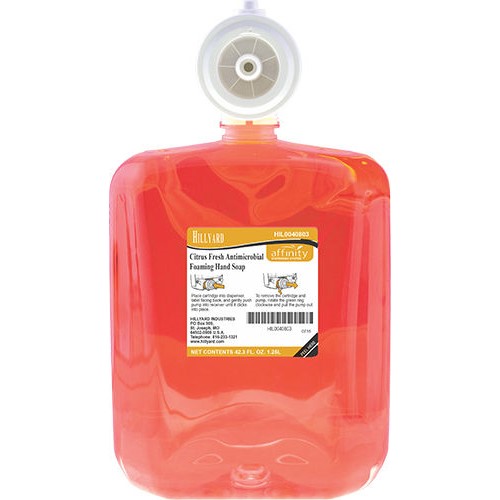 Hillyard, Affinity, Citrus Fresh Antimicrobial Foam Soap, 1250 ML, Citrus, case