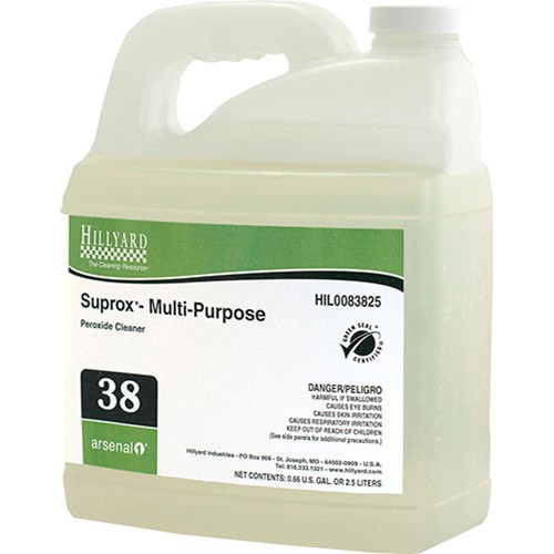 Hillyard, Arsenal One, Suprox Multi-Purpose #38, Dilution Control, HIL0083825, Four 2.5 liter bottles per case, sold as One 2.5