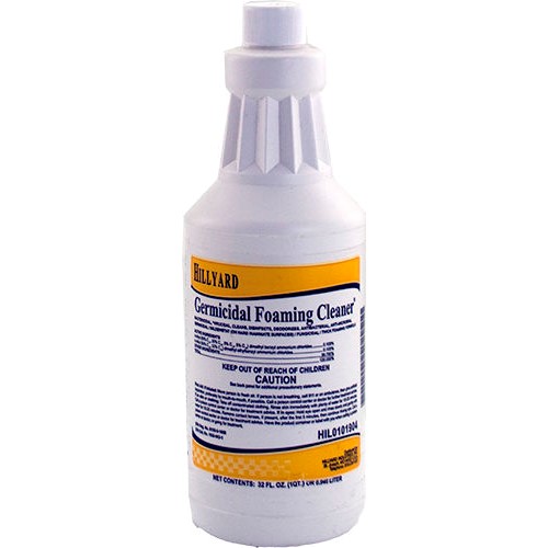 Hillyard, Germicidal Foaming Cleaner, Ready-to-Use Quart, HIL0101904