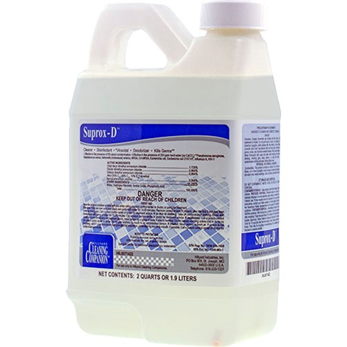 Hillyard Suprox D, Hospital Disinfectant cleaner with peroxide, for C2 - C3,  HIL0071422, sold as 1 half gallon, 6 half gallons