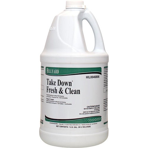 Hillyard, Take Down Enzyme Cleaner, Concentrate, Fresh and Clean scent, HIL0046806, sold as 1 gallon, 4 gallons per case