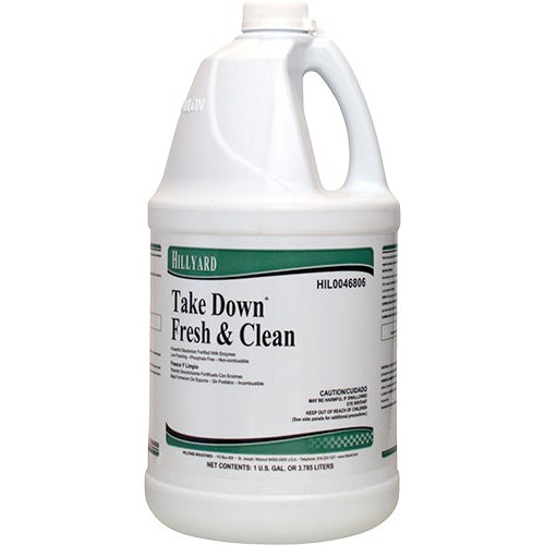 Hillyard, Take Down Enzyme Cleaner, Concentrate, Fresh and Clean scent,  HIL0046806, sold as 1 gallon, 4 r case, sold as 1 gallon