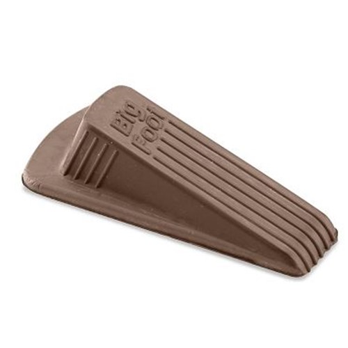 Master Caster Big Foot Doorstop, Nonslip Rubber Wedge, Brown,  MAS00920, sold as 1 each