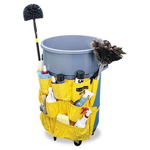 Rubbermaid, Brute Caddy Bag with pockets, Yellow, RUB2642YW, sold as 1 unit