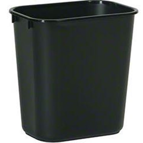 Rubbermaid, Small Wastebasket, 13.625 quart, Black, RUB2955, 12 per case, sold as each