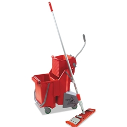 Unger, SmartMop Floor Pack, includes Bucket and Press, Handle with Mop Holder and MicroMop, Red, UNGSMFPR, sold as each