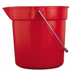 Rubbermaid, Mop Bucket, Red 10 qt, Heavy-duty thick wall construction, RUB2963RD, sold as each