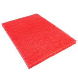 Hillyard, Trident, Rectangle Floor Pad, 14"x20", Red, each