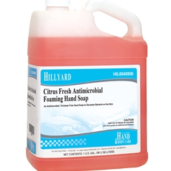 Hillyard, Affinity, Citrus Fresh Antimicrobial Foaming Hand Soap, Manual Dispenser, 1 gallon,  HIL0040806, Sold per gallon