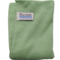 Hillyard, Trident Heavy Duty Microfiber Cloth, 12 x 12 inch, Green, HIL20030